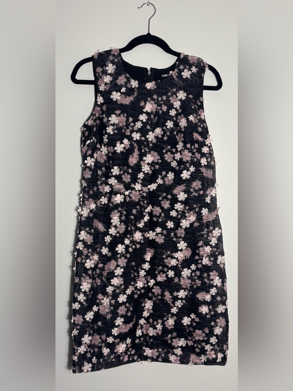 Karl Lagerfeld Paris 3D Floral Appliqué Dress – Size 6 | NWT
